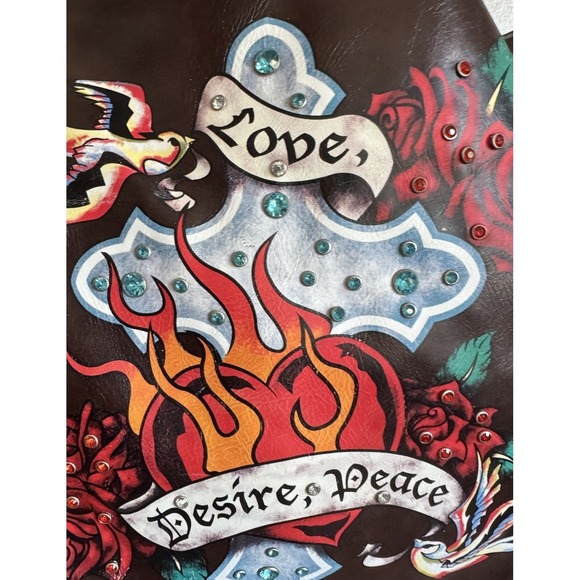 NWT Gothic Purse Punk Steampunk Purse Shoulder Bag Graphics Lg Tote Biker Rocker - Picture 13 of 13